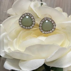 blue gold sparkle earrings